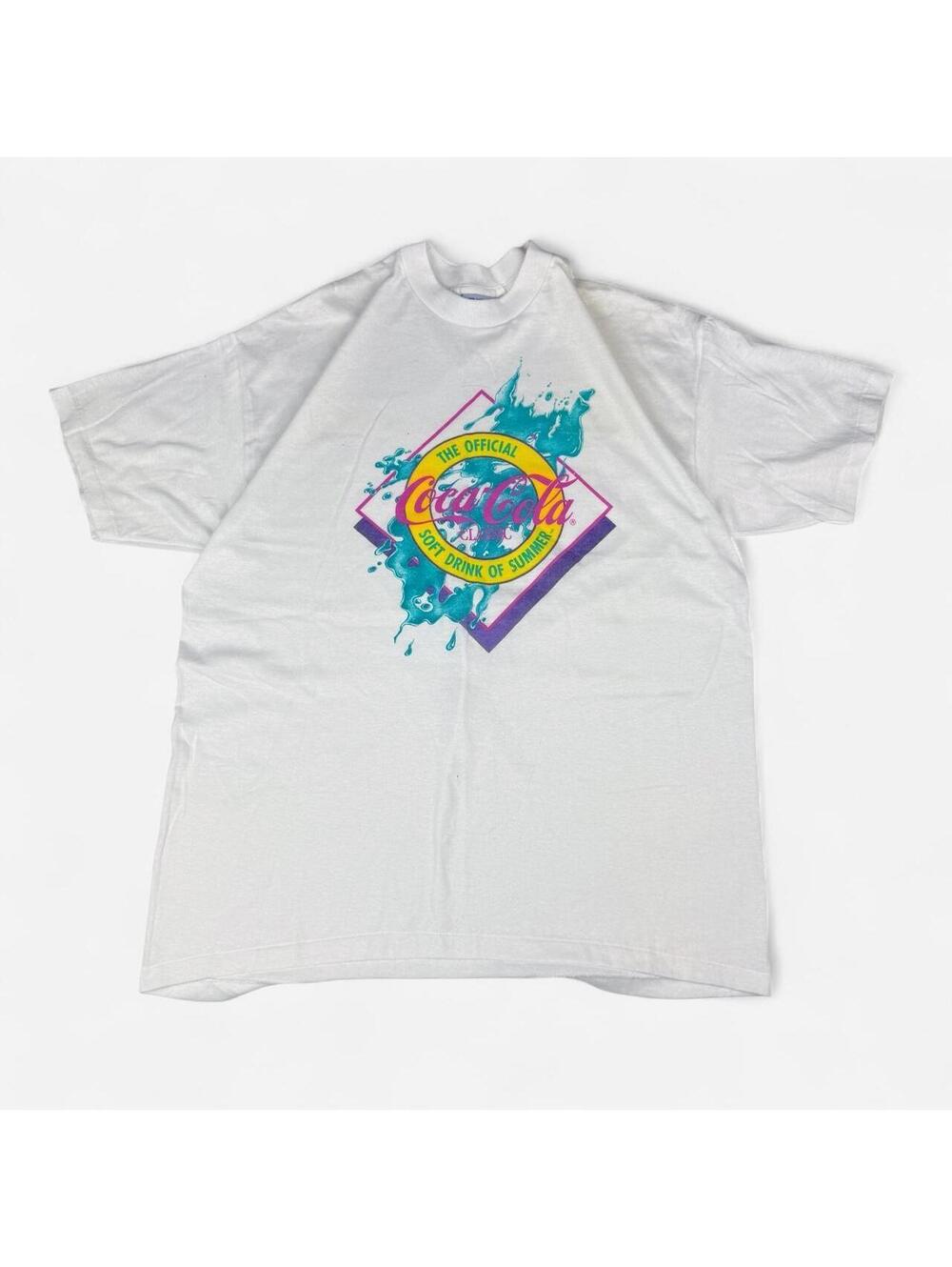 White Coca Cola Official Soft Drink of Summer graphic tee size XL Americas